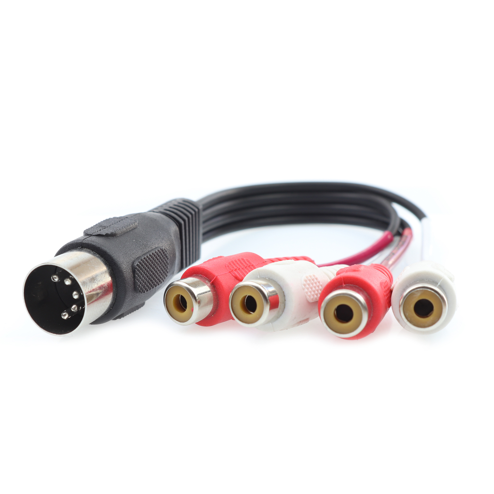 Stecker-Buchse 5,0m DIN Kabel Diodenkabel-DIN Verlängerung-5-pol. schwarz